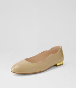 CHALLI DF LATTE GOLD HEEL PATENT LEATHER