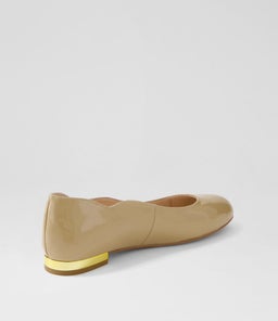 CHALLI DF LATTE GOLD HEEL PATENT LEATHER