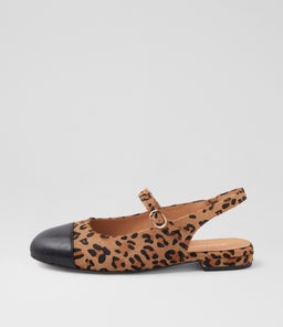 CLEMEN DF BLACK LEOPARD LEATHER PONY
