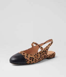 CLEMEN DF BLACK LEOPARD LEATHER PONY