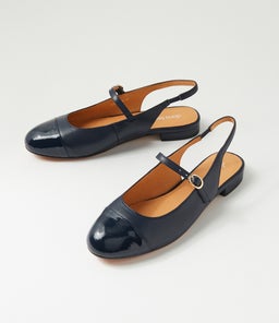 CLEMEN DF NAVY PATENT LEATHER