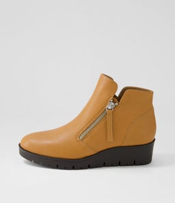 CINDERA DF DK TAN DK BROWN SOLE LEATHER