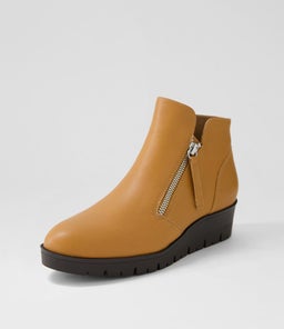 CINDERA DF DK TAN DK BROWN SOLE LEATHER