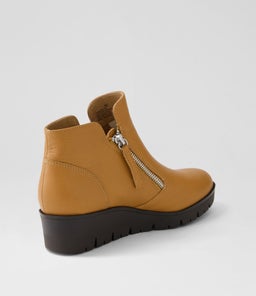CINDERA DF DK TAN DK BROWN SOLE LEATHER