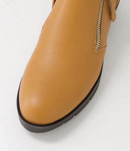 CINDERA DF DK TAN DK BROWN SOLE LEATHER