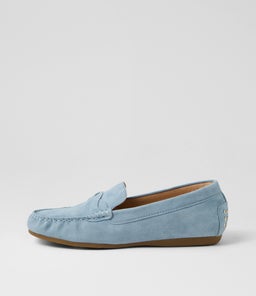 Elian Denim Suede Flat Shoes Elian Denim Suede Flat Shoes