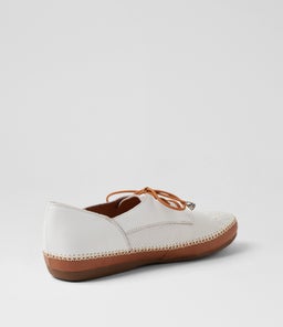 ERRIA DF WHITE DK TAN LEATHER