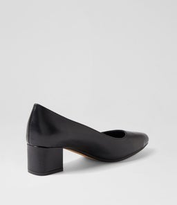 OLEDIA DF BLACK BLACK HEEL LEATHER