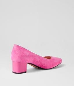 OLEDIA DF BRIGHT PINK GLOSS HEEL SUEDE