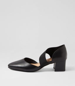 OCITA DF BLACK BLACK HEEL LEATHER