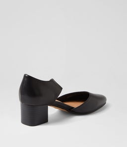 OCITA DF BLACK BLACK HEEL LEATHER