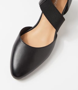 OCITA DF BLACK BLACK HEEL LEATHER