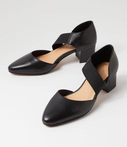 OCITA DF BLACK BLACK HEEL LEATHER