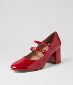 RAID DF DEEP RED PATENT LEATHER