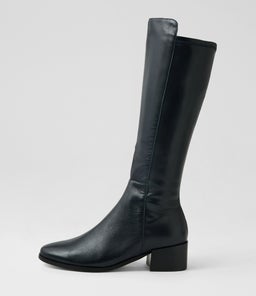 SIMSIN DF NAVY LEATHER STRETCH SMOOTH