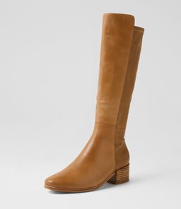 SIMSIN DF MID TAN LEATHER STRETCH SMOOTH