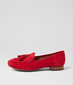 TADA DF RED SUEDE LEATHER