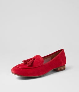 TADA DF RED SUEDE LEATHER