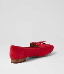 TADA DF RED SUEDE LEATHER