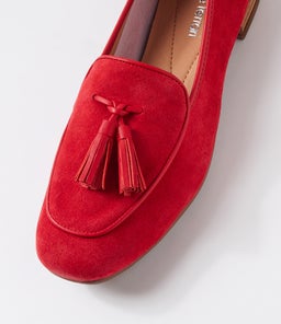 TADA DF RED SUEDE LEATHER
