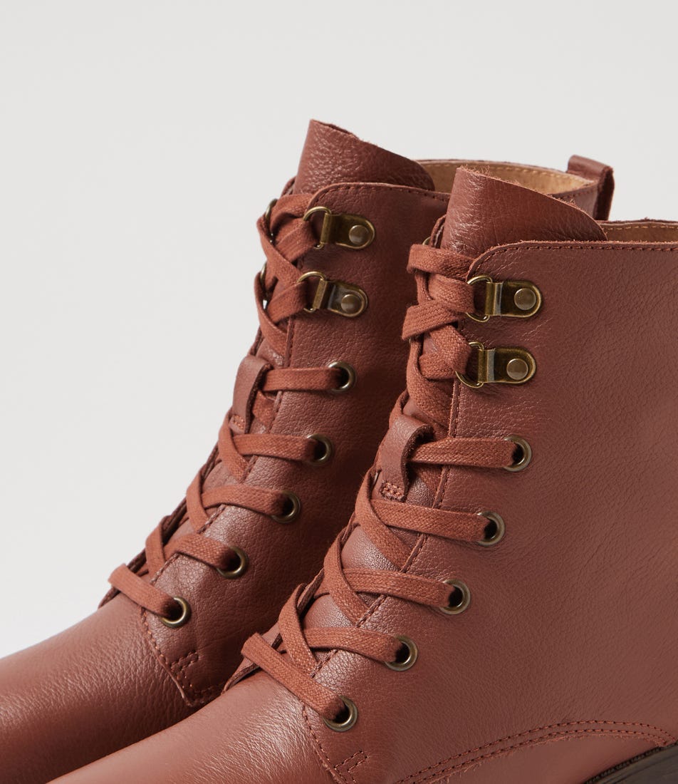 Tunes Walnut Leather Lace Up Boots Shop Online at Williams