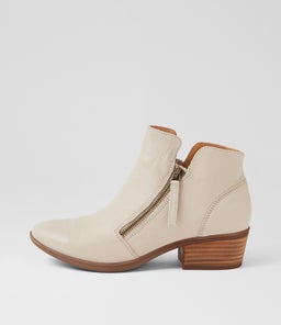 Zoner Almond Natural Leather Ankle Boots Zoner Almond Natural Leather Ankle Boots