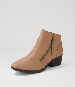 ZONER DF MID TAN DK BROWN HEEL LEATHER