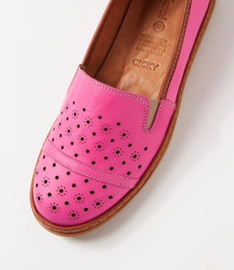 CICKY DF FUCHSIA TAN LEATHER