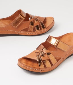 NIAMO DF TAN BRONZE LEATHER