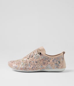 GINZIA DF BLUSH FLORAL LEATHER