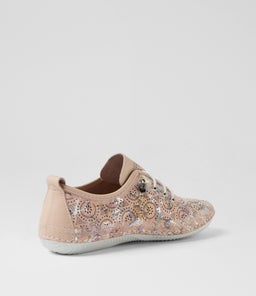GINZIA DF BLUSH FLORAL LEATHER