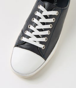 AMITTA DF WHITE NAVY SHRUNKEN LEATHER