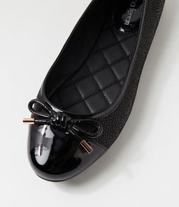KATTI DF BLACK BLACK SPECKLE PATENT LEATHER