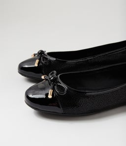 KATTI DF BLACK BLACK SPECKLE PATENT LEATHER