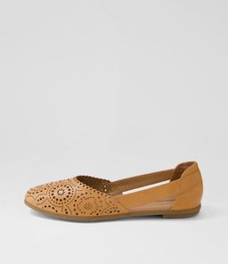Loama Dark Tan Leather Ballet Flats Loama Dark Tan Leather Ballet Flats
