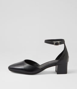 OMARLA DF BLACK BLACK HEEL LEATHER