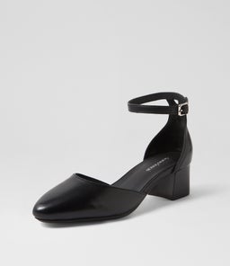 OMARLA DF BLACK BLACK HEEL LEATHER