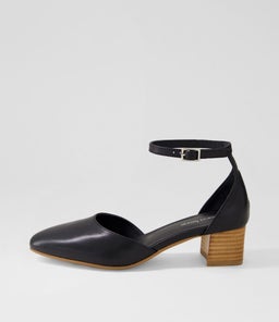 OMARLA DF BLACK NATURAL HEEL LEATHER