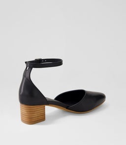 OMARLA DF BLACK NATURAL HEEL LEATHER