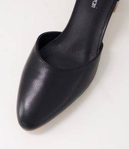 OMARLA DF BLACK NATURAL HEEL LEATHER