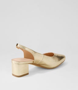 OLLIEN DF GOLD TEXTURED LEATHER