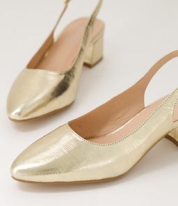 OLLIEN DF GOLD TEXTURED LEATHER
