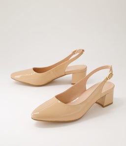 OLLIEN DF NUDE PATENT LEATHER