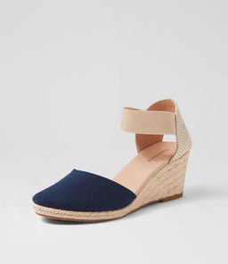 FALECIA DF NAVY CANVAS ELASTIC