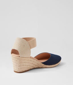 FALECIA DF NAVY CANVAS ELASTIC