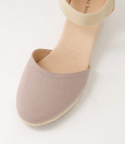 FALECIA DF TAUPE CANVAS ELASTIC