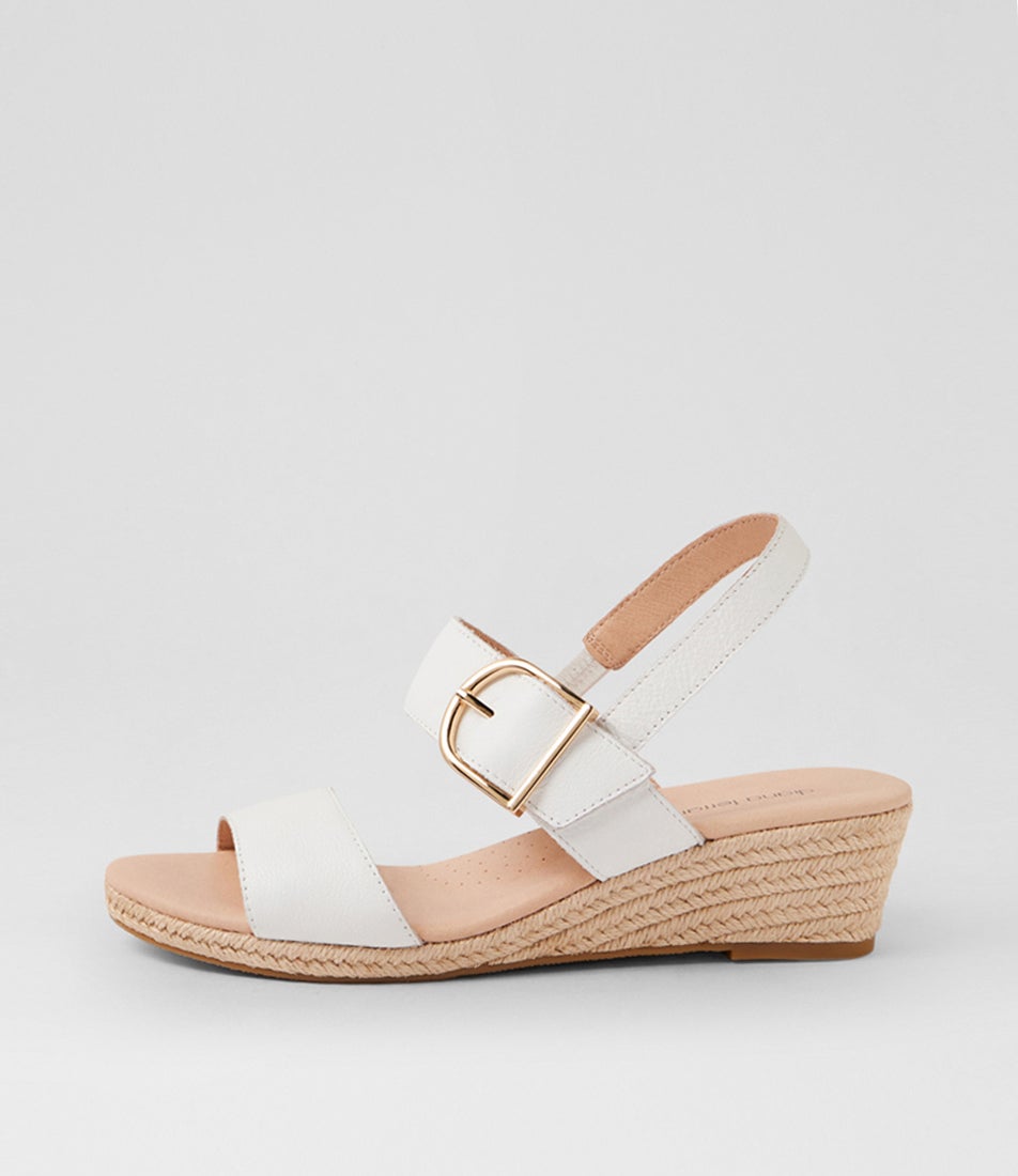 Hucy White Leather Sandals Hucy White Leather Sandals
