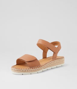 LAREEN DF DK TAN WHITE SOLE LEATHER