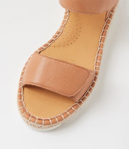 LAREEN DF DK TAN WHITE SOLE LEATHER