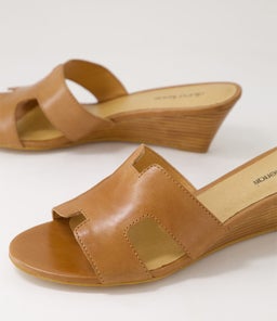 MEMMIA DF TAN NATURAL HEEL LEATHER